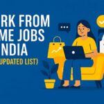 Illustration representing Work from Home Jobs in India with a professional setup