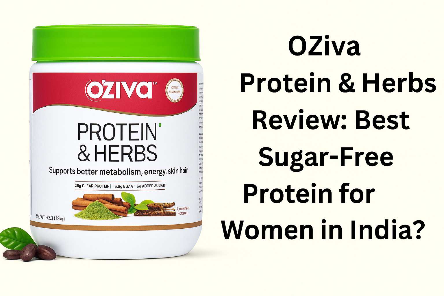 OZiva Protein and Herbs for Women plant-based supplement