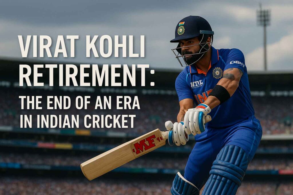 Virat Kohli walking off the field after announcing his retirement