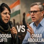 Leaders Mehbooba Mufti and Omar Abdullah discussing the Tulbul Project Controversy in Kashmir