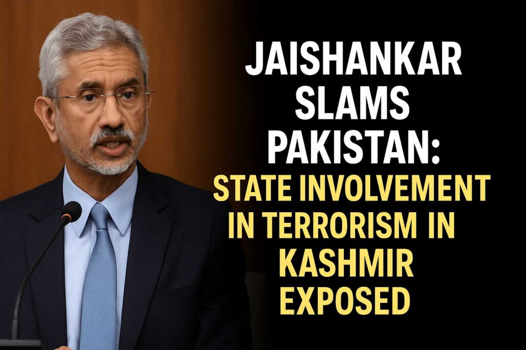 Jaishankar slams Pakistan over Kashmir terrorism links