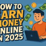 Person working on laptop exploring ways how to earn money online from home