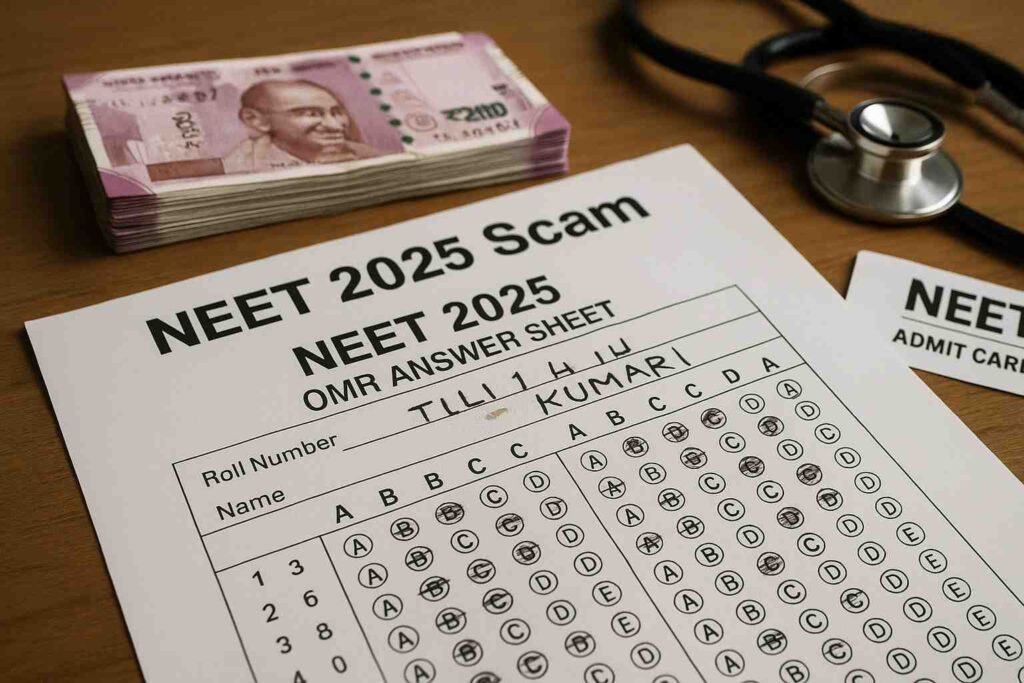 The NEET 2025 scam has triggered nationwide outrage as students demand justice, probe into paper leaks, OMR tampering, and action against NTA officials.